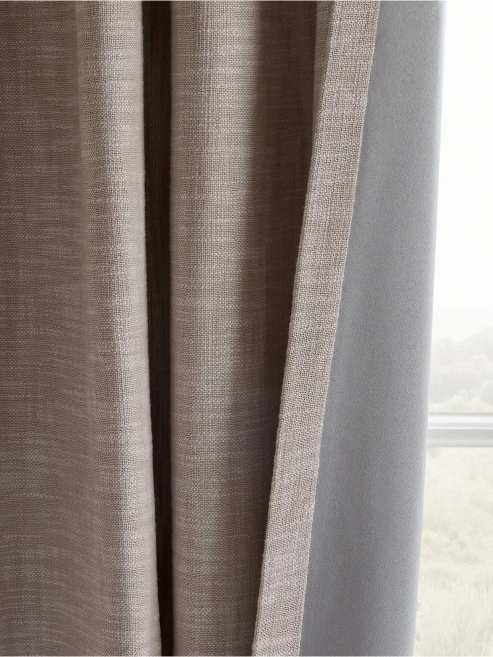 NWOT Quince Oatmeal Cotton Slub Room Darkening Curtain Panel - Retail 60